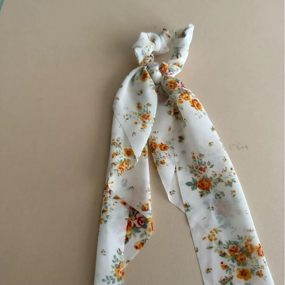 Floral Scarf Scrunchie K69